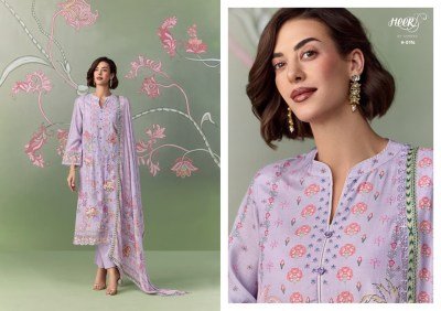 Heer by Kimora Rosaline Vol. 255 Pure Muslin Digital Print Embroidered Suit Set dress material catalogs