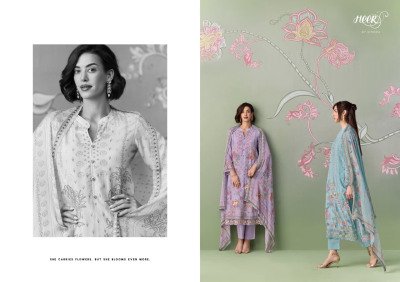 Heer by Kimora Rosaline Vol. 255 Pure Muslin Digital Print Embroidered Suit Set dress material catalogs
