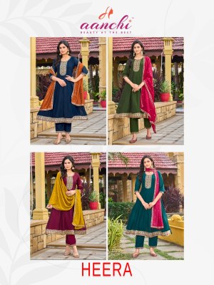 Heera by Aanchi Vichitra fair Kali top bottom with dupatta catalogue at affordable rate readymade suit catalogs