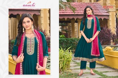Heera by Aanchi Vichitra fair Kali top bottom with dupatta catalogue at affordable rate readymade suit catalogs