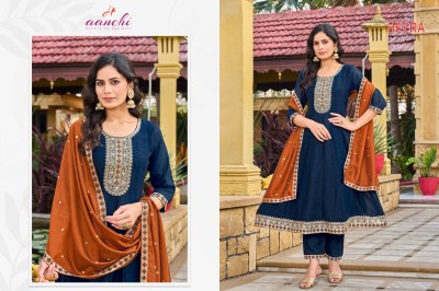 Heera by Aanchi Vichitra fair Kali top bottom with dupatta catalogue at affordable rate readymade suit catalogs