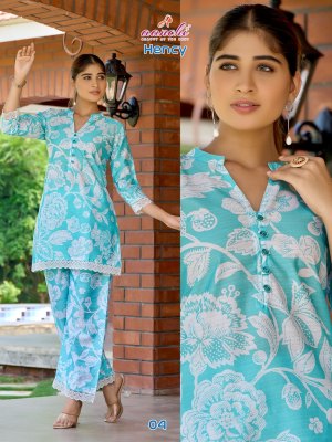 Hency by Aanchi Vartican printed trendy co ord set collection with low range co ord set catalogs