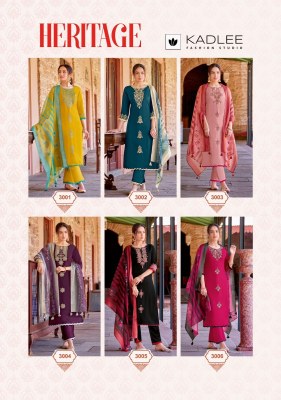 Heritage by Kadlee thread work designer readymade suit catalogue at affordable rate readymade suit catalogs