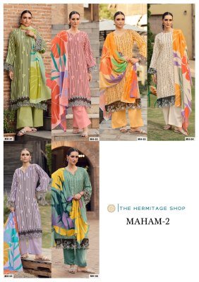 Hermitage Shop Maham Edition 2 Unstitched Pure Jam Satin Top with Digital Print And New Concept Sleeves  Viscose Rayon Bottom  Original Pure Muslin Ha kurtis catalogs