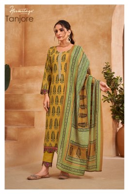 Hermitage clothing by Tanjore Pure Airjet Cotton With Embroidered unstitched dress material at low rate    salwar kameez catalogs