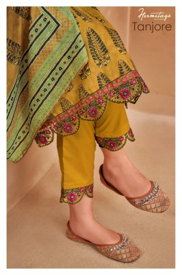 Hermitage clothing by Tanjore Pure Airjet Cotton With Embroidered unstitched dress material at low rate    salwar kameez catalogs