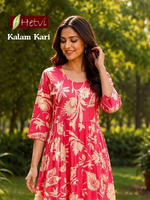 Hetvi Kalamkari Rayon Print Feeding Kurti 