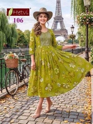 Hetvi Saisha Milano Print Umbrella Kurti kurtis catalogs