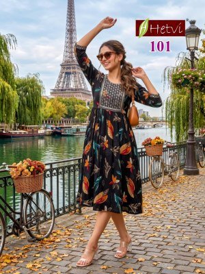 Hetvi Saisha Milano Print Umbrella Kurti kurtis catalogs