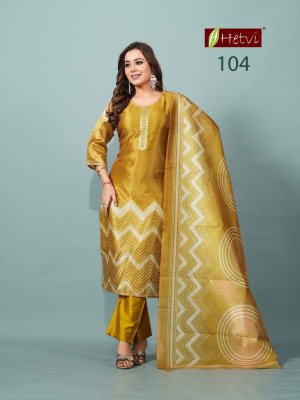 Hetvi Sanskruti Silk Suit with Digital Dupatta kurti pant with dupatta Catalogs