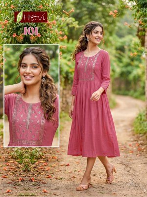 Hetvi Vanita Rayon Rinkal Umbrella Kurti | Women's Flared Kurti kurtis catalogs