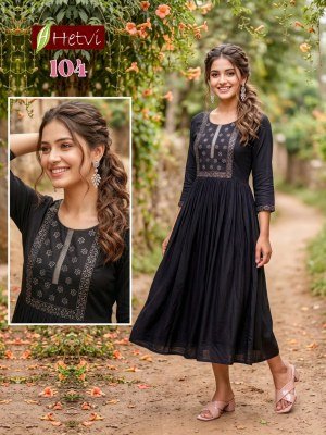 Hetvi Vanita Rayon Rinkal Umbrella Kurti | Women's Flared Kurti kurtis catalogs