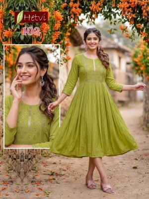 Hetvi Vanita Rayon Rinkal Umbrella Kurti | Women's Flared Kurti kurtis catalogs