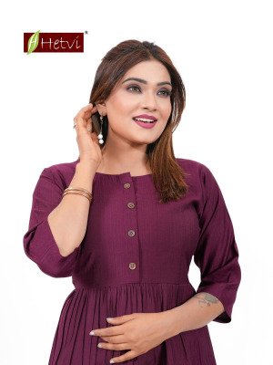 Hetvi Yukti Rayon Dobby Umbrella Kurti kurtis catalogs