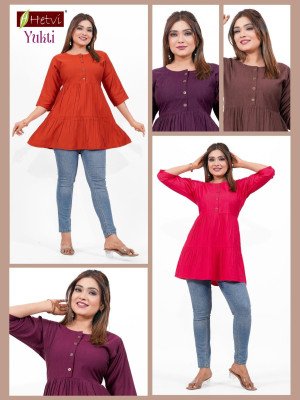 Hetvi Yukti Rayon Dobby Umbrella Kurti kurtis catalogs