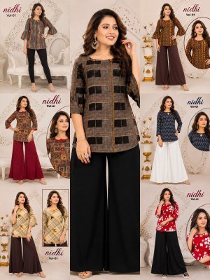 Hiaara Nidhi Vol-1 Pure 14 Kg  Short Tops with Bell Sleeves kurtis catalogs