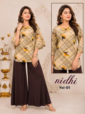 Hiaara Nidhi Vol-1 Pure 14 Kg  Short Tops with Bell Sleeves kurtis catalogs
