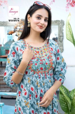 Hinaya Resham Vol 3 Trendy Western short top collection  kurtis catalogs