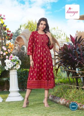 Hinaya Sia vol 2 Trendy Long gown Faired  wholesale Kurti catalogue  kurtis catalogs