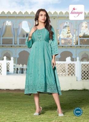 Hinaya Sia vol 2 Trendy Long gown Faired  wholesale Kurti catalogue  kurtis catalogs