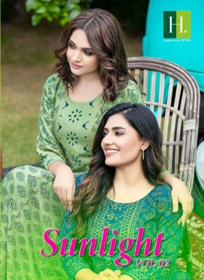 Hirwa by sunlight vol 2 designer reyon kurti catalogs at wholesale price 