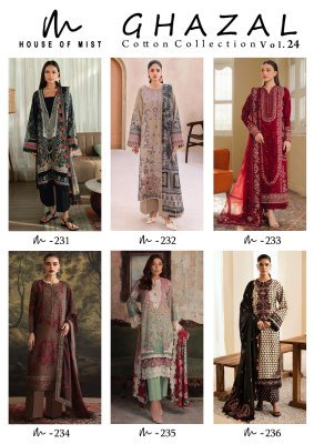 Hom Ghazal Vol. 24 Karachi Pure Cotton Dress Material dress material catalogs