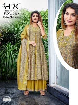 Hrk D.No-2003 Vartican Foil Print Anarkali with Palazzo and Digital Print Wholesale Ethnic Set readymade suit catalogs