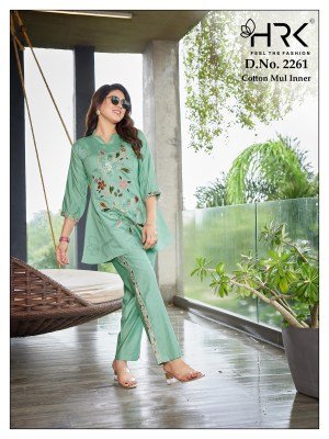 Hrk D.No-2261 Barlin Codset Exclusive Patchwork Ethnic 2 Piece Wholesale Kurti wholesale catalogs