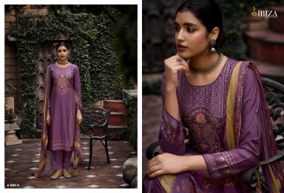 IBIZA present Rubai pure bamburg muslin digital print with handwork unstitched suit mnaterial at low rate salwar kameez catalogs