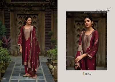 IBZIA present Zarin pure banglory silk jacquard with handwork unstitched salwar kameez catalogue at affordable rate  salwar kameez catalogs