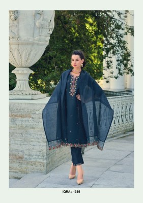 IQRA by LAdy leela embroidered silk readymade kurti pant and dupatta catalogue readymade suit catalogs