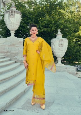 IQRA by LAdy leela embroidered silk readymade kurti pant and dupatta catalogue readymade suit catalogs
