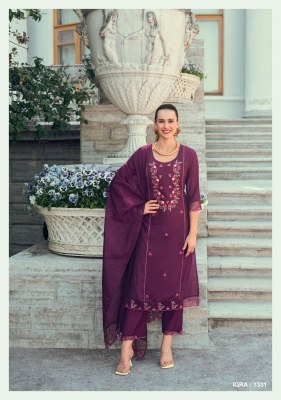 IQRA by LAdy leela embroidered silk readymade kurti pant and dupatta catalogue readymade suit catalogs