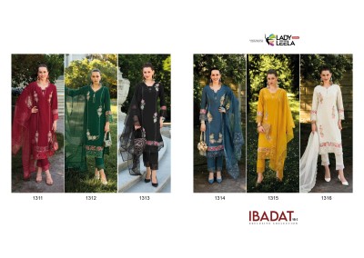 Ibadat 03 by Lady leela Applique work fancy kurti pant and dupatta catalogue at amaviexpo readymade suit catalogs