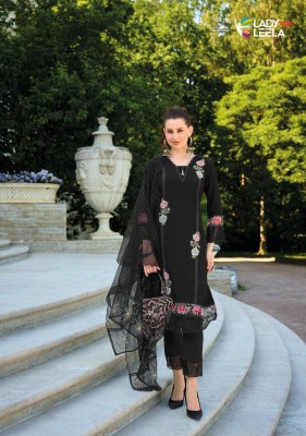 Ibadat 03 by Lady leela Applique work fancy kurti pant and dupatta catalogue at amaviexpo readymade suit catalogs