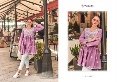 Ibadat vol 2 by Vamika eternally soothing shades of pink and floral design tunic catalogue western wear catalogs