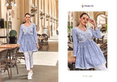 Ibadat vol 2 by Vamika eternally soothing shades of pink and floral design tunic catalogue western wear catalogs
