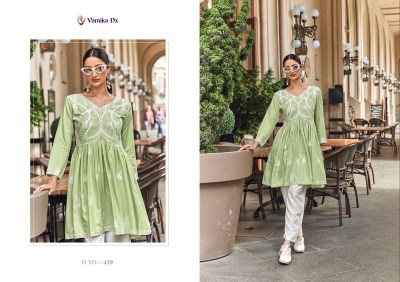 Ibadat vol 2 by Vamika eternally soothing shades of pink and floral design tunic catalogue western wear catalogs