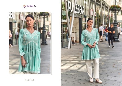 Ibadat vol 2 by Vamika eternally soothing shades of pink and floral design tunic catalogue western wear catalogs
