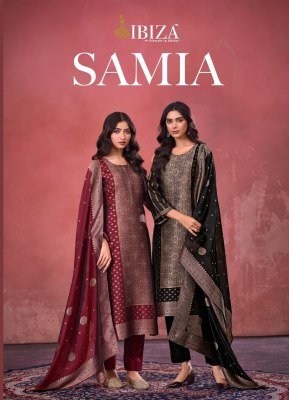 Ibiza Samia Pure Silk Santoon Dress Material Catalogue Pcs Wholesale Rate  dress material catalogs
