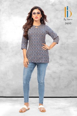 Imperia by Navjivan Vol 1 Fancy Top With Pure Cotton Kantha Fabric short kurti catalogue at wholesale price kurtis catalogs