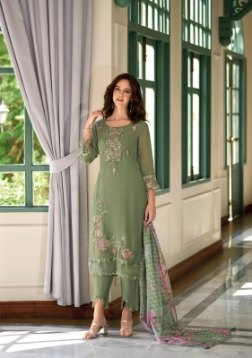 Inaya by lady leela embroidered organza fancy kurti pant and dupatta catalogue at affordable rate readymade suit catalogs
