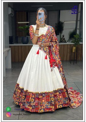 Indianethnic Wear Chaniya Choli New Collection Designer wardrobe White And  Red  Border  Colour Wholesale  lehenga choli