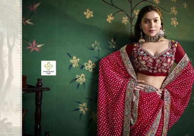 Iragai by Shubh Shree Zardosi embroidered georgette saree collection at affordable rate sarees catalogs