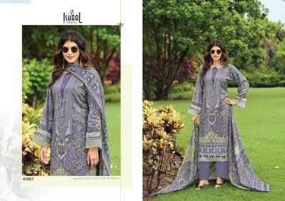 Ishaal Prints GULMOHAR Vol-41 Pure Lawn 3-Piece Dress Material with Dupatta dress material catalogs