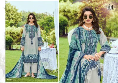 Ishaal Prints GULMOHAR Vol-41 Pure Lawn 3-Piece Dress Material with Dupatta dress material catalogs