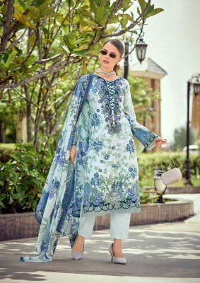 Ishaal Prints Gulmohar Combo Pure Lawn Cotton Readymade Salwar Kameez Wholesale  readymade suit catalogs