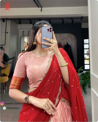 Ishanni Collection Cotton Silk Lehenga Choli with Thread Embroidery And Embellished Georgette Dupatta Wholesale lehenga choli