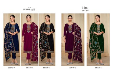 Ishq by Mumtaz arts premium velvet fancy embroidered dress material catalogue salwar kameez catalogs