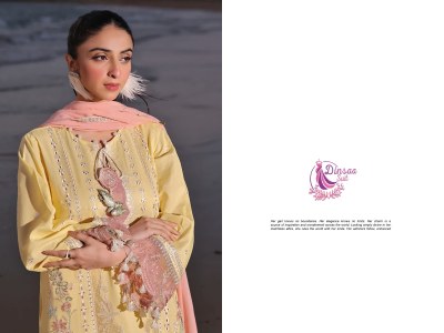Izela vol 1 by Dinsaa suit cotton self embroidered unstitched dress material catalogue at low rate salwar kameez catalogs